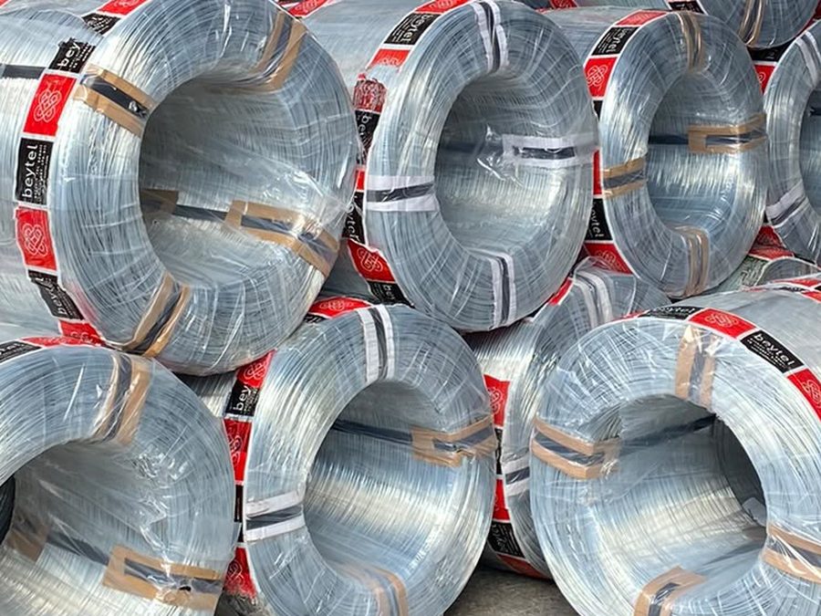 Galvanized wire rosette coils
