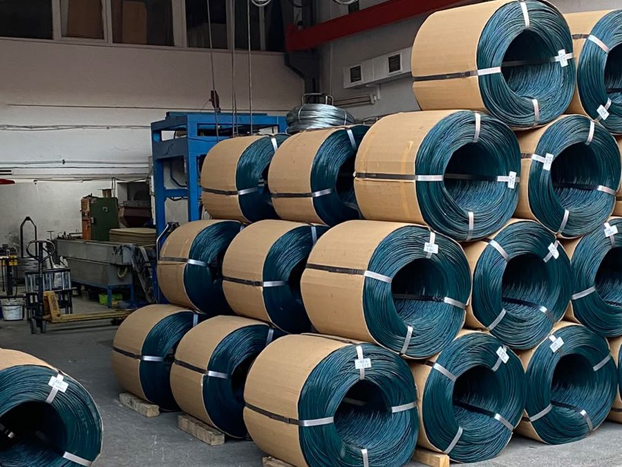 PVC coated wire coil winding detail