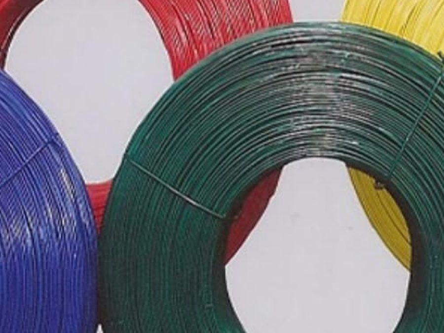 PVC coated wire rosette coils in various colours